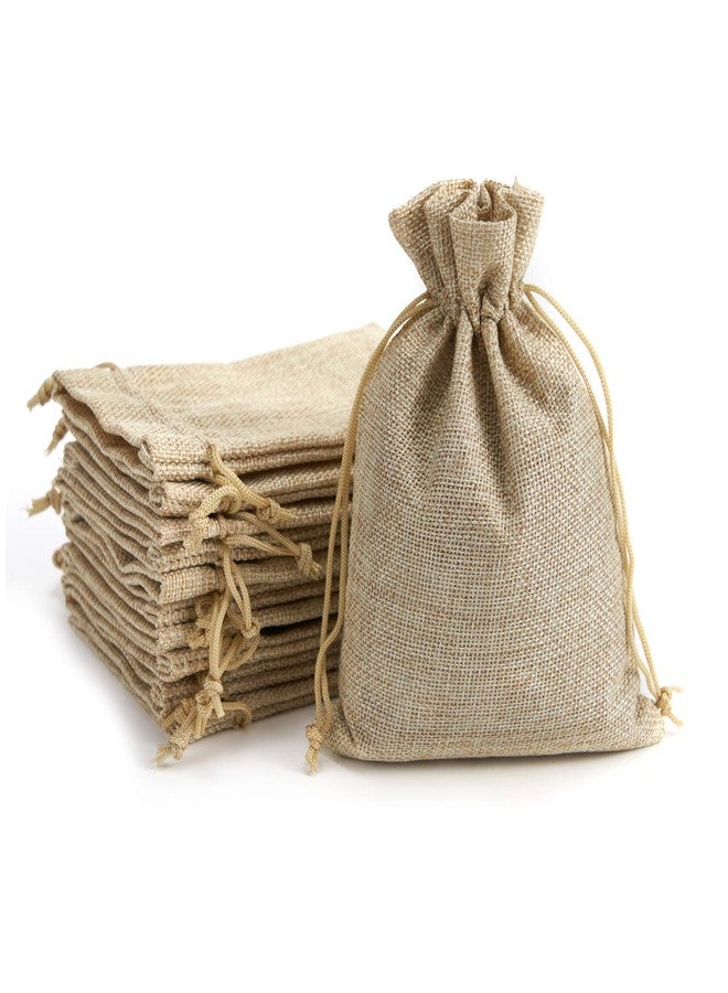 Tendwarm 20 Pcs 3x4 Inch Mini Size Burlap Gift Bags with Drawstring Linen Jewelry Bag for Wedding Party Favors - Image 1